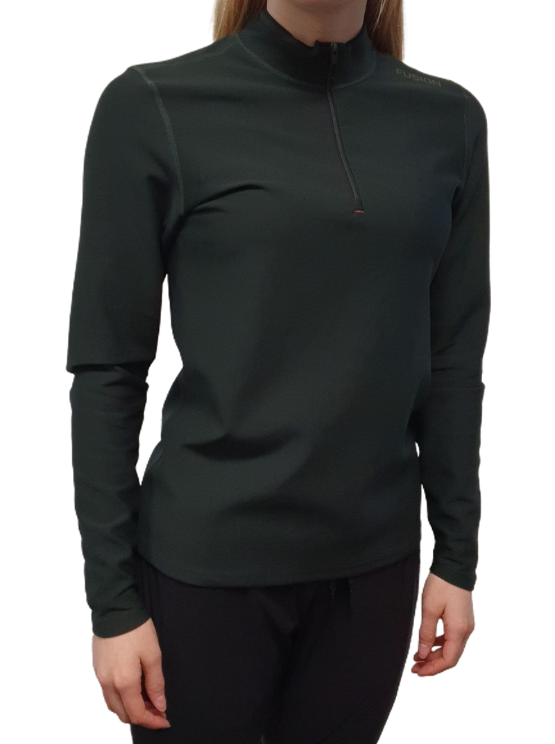 C3 Langarm Zip Neck