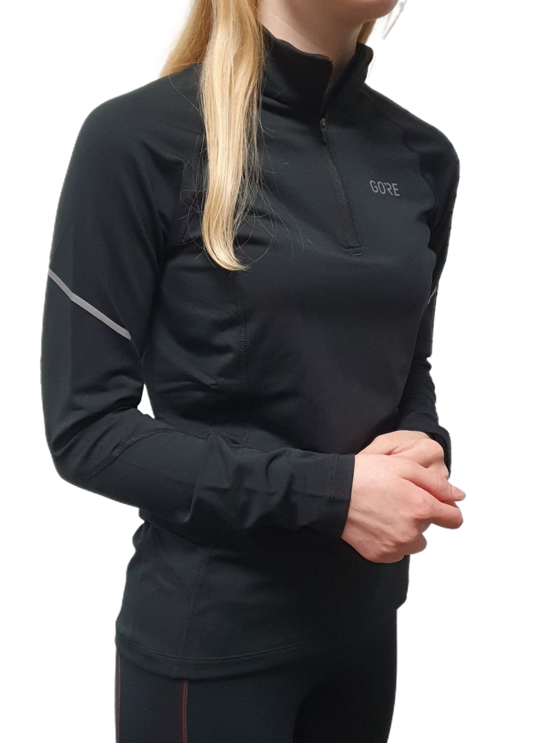 Mid Long Sleeve Zip Shirt Women